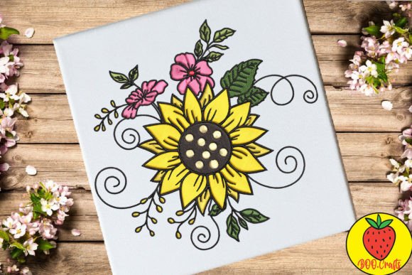 Beautiful Sunflowers and Leaves Review for Etsy