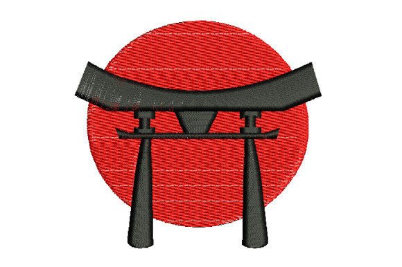 Black Torii Gate Red Sun Review for Apparel