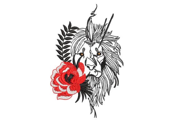 Lion in Flowers Embroidery Design Review