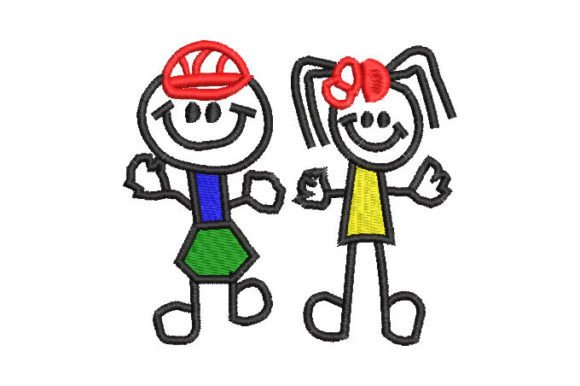 Preschool Kids: A Designer's Take on a Heartfelt Embroidery Design