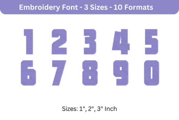 Review: Aerojones Font 0 to 9 for Real Embroidery Projects